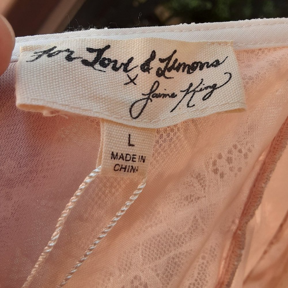 NWT FOR LOVE & LEMONS JAIME KING IVORY LACE ANA SHEATH DRESS - Picture 7 of 8